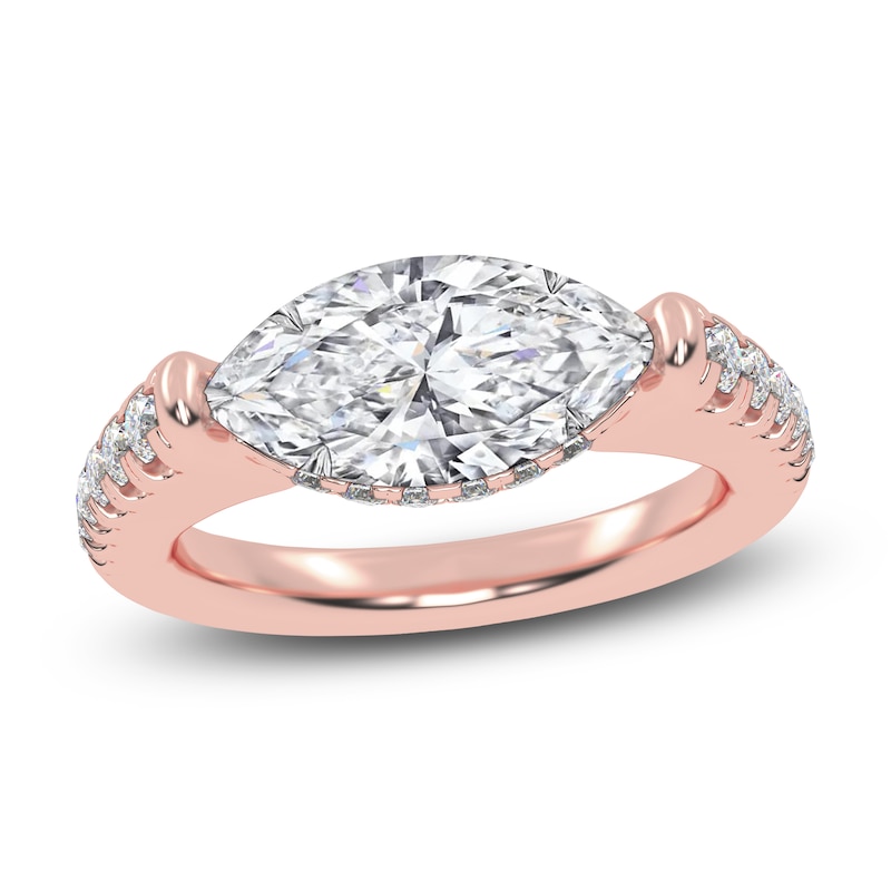 Main Image 1 of Marquise-Cut Created By Jared Studio Lab-Created Diamond Engagement Ring 2-1/3 ct tw 14K Rose Gold