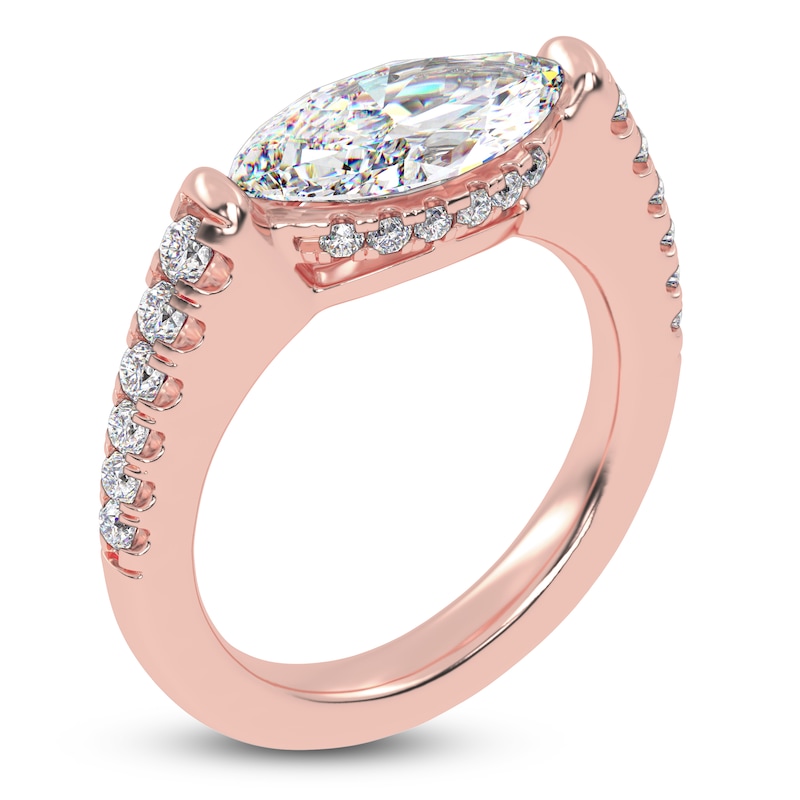 Main Image 2 of Marquise-Cut Created By Jared Studio Lab-Created Diamond Engagement Ring 2-1/3 ct tw 14K Rose Gold