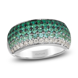 Le Vian Emerald Ombré Ring 1/5 ct tw Diamonds 14K Vanilla Gold