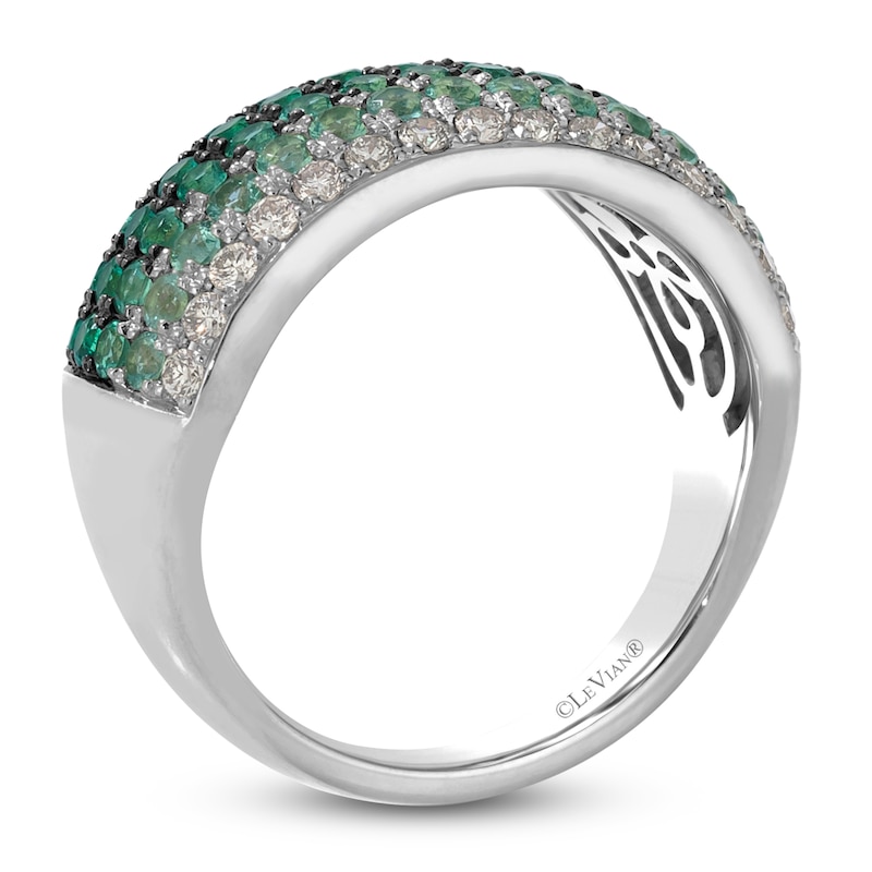 Main Image 2 of Le Vian Emerald Ombré Ring 1/5 ct tw Diamonds 14K Vanilla Gold