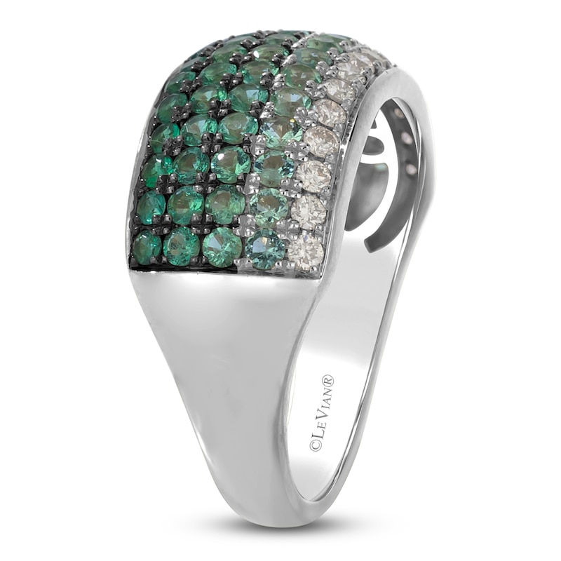 Main Image 3 of Le Vian Emerald Ombré Ring 1/5 ct tw Diamonds 14K Vanilla Gold