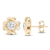 Thumbnail Image 1 of Unspoken Diamond Halo Solitaire Stud Earrings 1 ct tw 14K Yellow Gold (I1/I)