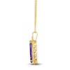 Thumbnail Image 2 of Le Vian Silhouette Elongated Pear-Shaped Natural Amethyst & Diamond Accent Necklace 14K Honey Gold 19&quot;