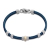 Thumbnail Image 2 of Baraka Men's Diamond Layered Cord Bracelet 1/20 ct tw Stainless Steel, Sterling Silver, Blue Ion Plating & 18K Yellow Gold 7.75&quot;