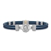 Thumbnail Image 3 of Baraka Men's Diamond Layered Cord Bracelet 1/20 ct tw Stainless Steel, Sterling Silver, Blue Ion Plating & 18K Yellow Gold 7.75&quot;