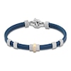 Thumbnail Image 4 of Baraka Men's Diamond Layered Cord Bracelet 1/20 ct tw Stainless Steel, Sterling Silver, Blue Ion Plating & 18K Yellow Gold 7.75&quot;