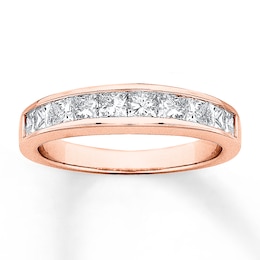 Diamond Anniversary Band 1/2 ct tw Princess-cut 14K Rose Gold