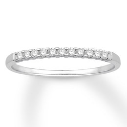 Diamond Anniversary Band 1/10 ct tw Round-cut 10K White Gold