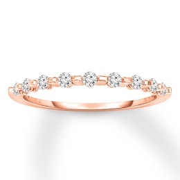 Diamond Anniversary Ring 1/6 carat tw Round 10K Rose Gold