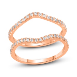 Diamond Double Wedding Band Set 1/4 ct tw 14K Rose Gold