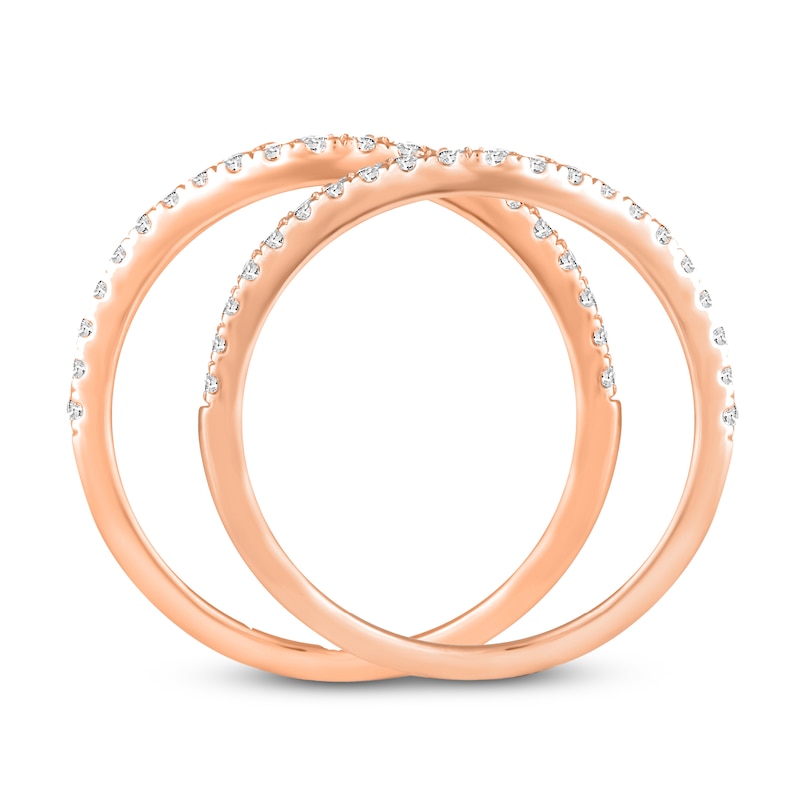 Main Image 4 of Diamond Double Wedding Band Set 1/2 ct tw 14K Rose Gold