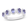 Thumbnail Image 1 of Natural Tanzanite Anniversary Ring 1/4 ct tw Diamonds 14K White Gold