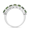 Thumbnail Image 3 of Natural Chrome Diopside Anniversary Ring 1/5 ct tw Diamonds 14K White Gold