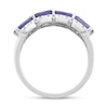 Thumbnail Image 3 of Natural Tanzanite Anniversary Ring 1/15 ct tw Diamonds 14K White Gold