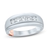 Thumbnail Image 1 of Pnina Tornai As Long As We Both Shall Live Men's Diamond Wedding Band 1/2 ct tw Round 14K White Gold