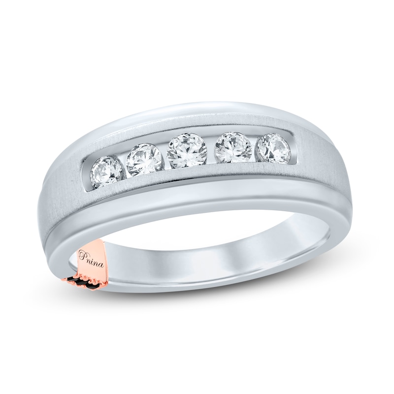 Main Image 1 of Pnina Tornai As Long As We Both Shall Live Men's Diamond Wedding Band 1/2 ct tw Round 14K White Gold