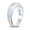 Thumbnail Image 2 of Pnina Tornai As Long As We Both Shall Live Men's Diamond Wedding Band 1/2 ct tw Round 14K White Gold