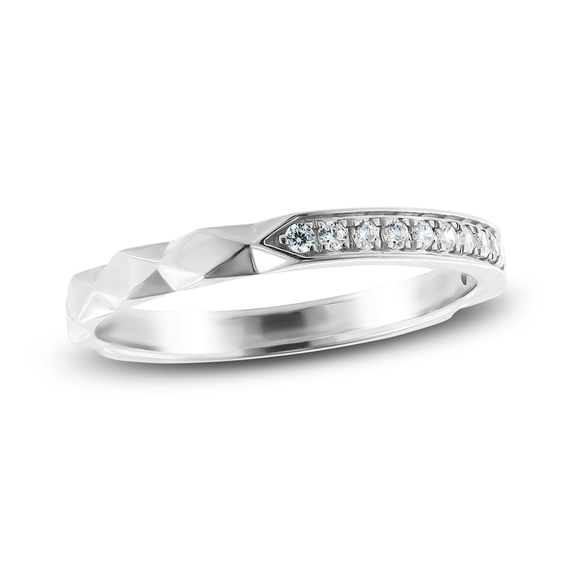 Main Image 1 of Diamond Anniversary Ring 1/8 ct tw Round 14K White Gold