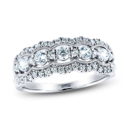 Diamond Anniversary Ring 3/4 ct tw Round 14K White Gold