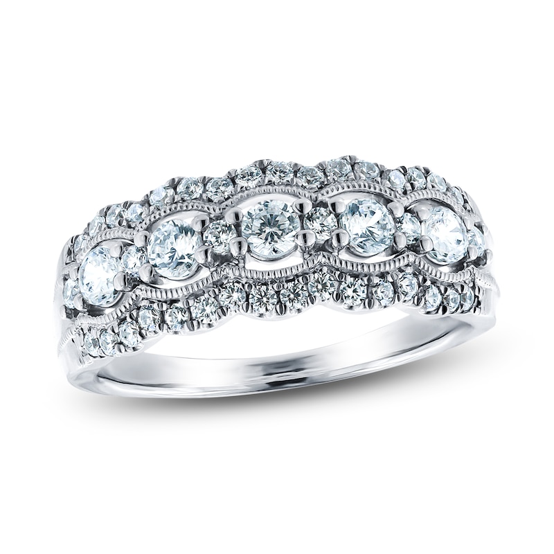 Main Image 1 of Diamond Anniversary Ring 3/4 ct tw Round 14K White Gold