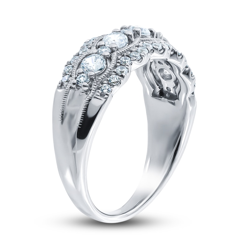 Main Image 2 of Diamond Anniversary Ring 3/4 ct tw Round 14K White Gold