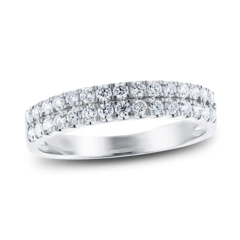 Main Image 1 of Diamond Anniversary Ring 1/2 ct tw Round 14K White Gold