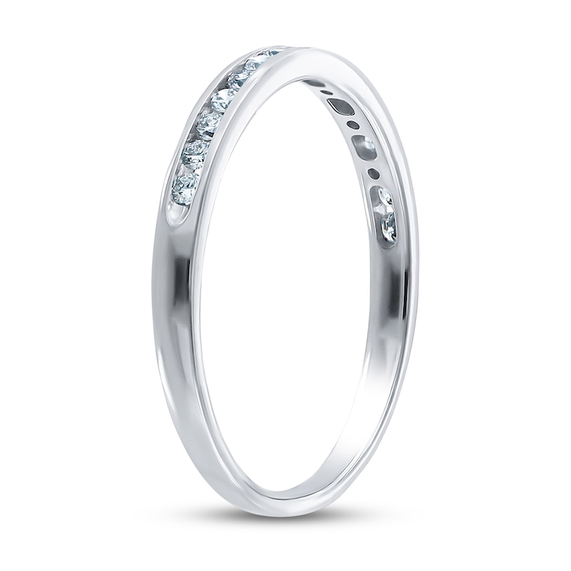 Main Image 2 of Diamond Anniversary Ring 1/5 ct tw Round 14K White Gold