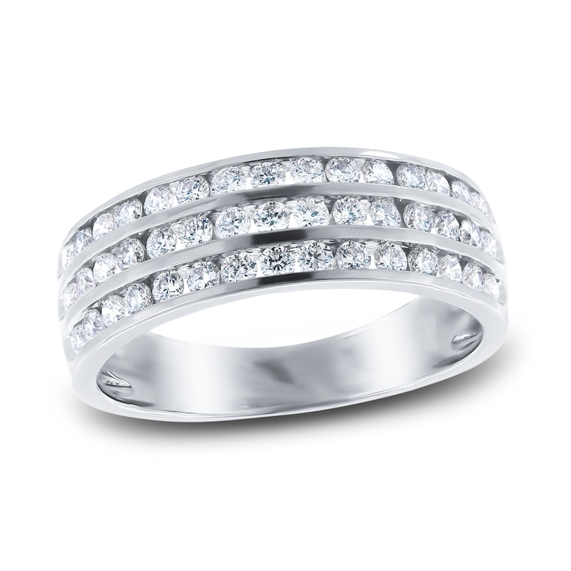 Diamond Anniversary Ring 3/4 ct tw Round 14K White Gold