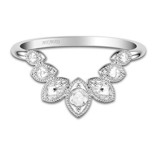 ArtCarved Rose-Cut Diamond Anniversary Band 1/5 ct tw 14K White Gold ...