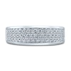 Thumbnail Image 3 of Men's Diamond Wedding Band 1 ct tw Round 10K White Gold