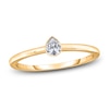 Thumbnail Image 1 of Diamond Solitaire Engagement Ring 1/4 ct tw Bezel-Set Pear-cut 14K Yellow Gold (I2/I)