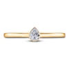 Thumbnail Image 3 of Diamond Solitaire Engagement Ring 1/4 ct tw Bezel-Set Pear-cut 14K Yellow Gold (I2/I)