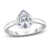 Thumbnail Image 1 of Diamond Solitaire Engagement Ring 2 ct tw Bezel-Set Pear-cut 14K White Gold (I2/I)