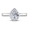 Thumbnail Image 3 of Diamond Solitaire Engagement Ring 2 ct tw Bezel-Set Pear-cut 14K White Gold (I2/I)