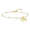 Thumbnail Image 2 of Virgin Mary/Cross Bracelet 14K Yellow Gold 7.25&quot;