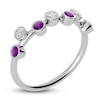 Thumbnail Image 2 of Juliette Maison Natural Amethyst & Natural White Sapphire Ring 10K White Gold