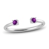 Thumbnail Image 1 of Juliette Maison Natural Amethyst Cuff Ring 10K White Gold