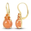 Thumbnail Image 0 of Natural Orange Moonstone & Natural Sapphire Earrings 14K Yellow Gold
