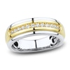 Thumbnail Image 0 of Men's Diamond Wedding Band 1/4 ct tw Round 14K Two-Tone Gold