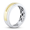 Thumbnail Image 1 of Men's Diamond Wedding Band 1/4 ct tw Round 14K Two-Tone Gold