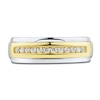 Thumbnail Image 2 of Men's Diamond Wedding Band 1/4 ct tw Round 14K Two-Tone Gold