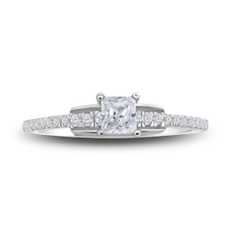 Diamond Engagement Ring 3/8 ct tw Princess/Round 14K White Gold