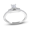 Thumbnail Image 3 of Diamond Engagement Ring 3/8 ct tw Princess/Round 14K White Gold