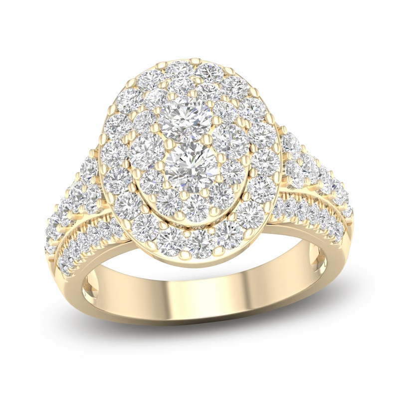 Main Image 1 of Diamond Engagement Ring 1-7/8 ct tw Round 14K Yellow Gold