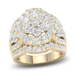 Diamond Engagement Ring 4-1/3 ct tw Round 14K Yellow Gold