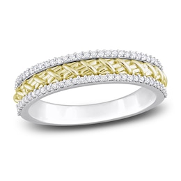 Y-Knot Diamond Anniversary Band 1/5 ct tw Round 14K Two-Tone Gold