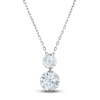 Thumbnail Image 0 of Lab-Created Diamond 2-Stone Necklace 1 ct tw Round 14K White Gold