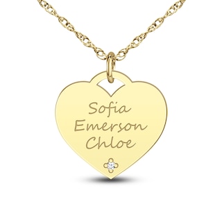 Buy Gemsworld007 Personalized Name Necklace with Heart 18K Gold