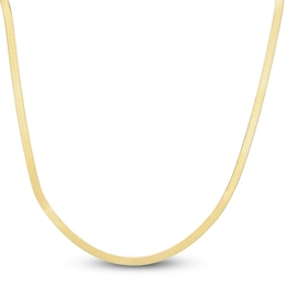 Solid Herringbone Chain Necklace 14K Yellow Gold 18&quot; 4.6mm