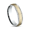 Thumbnail Image 2 of Satin Wedding Band 14K Two-Tone Gold 6.0mm